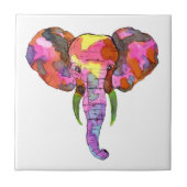 Farbiger Elefant Fliese (Vorderseite)