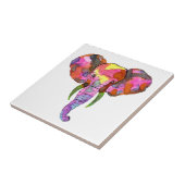 Farbiger Elefant Fliese (Seite)
