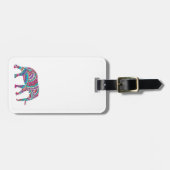 Farbiger Elefant Gepäckanhänger (Vorderseite horizontal)