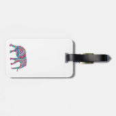 Farbiger Elefant Gepäckanhänger (Rückseite horizontal)