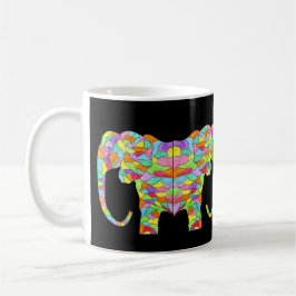 Farbiger Elefant Kaffeetasse