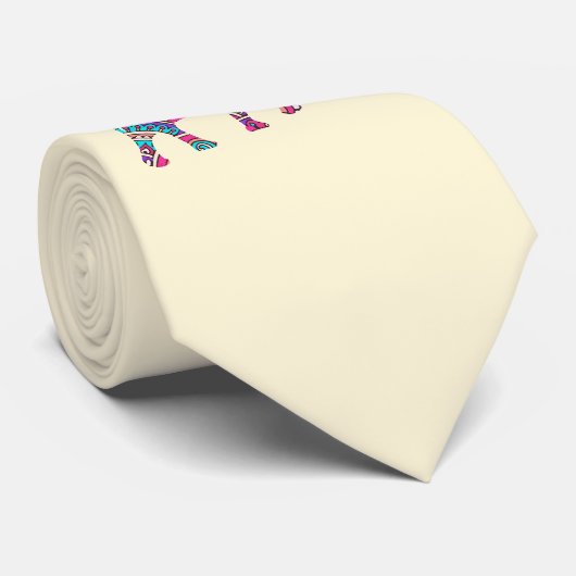 Farbiger Elefant Krawatte (Gerollt)