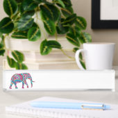 Farbiger Elefant Namensplakette