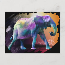 Farbiger Elefant Postkarte
