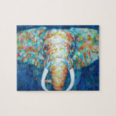 Farbiger Elefant Puzzle (Horizontal)