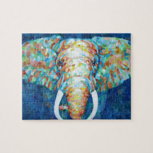 Farbiger Elefant Puzzle