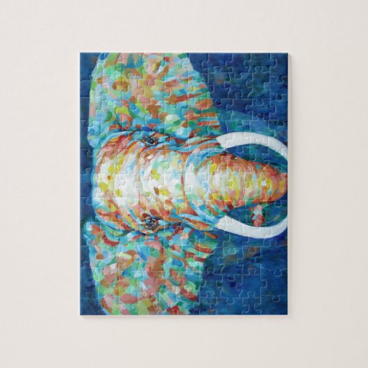 Farbiger Elefant Puzzle (Vertikal)