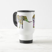 Farbiger Elefant Reisebecher (Vorderseite Links)