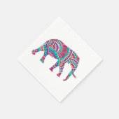 Farbiger Elefant Serviette (Ecke)
