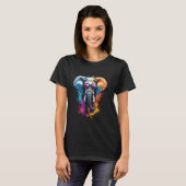 Farbiger Elefant T-Shirt (Vorne ganz)
