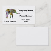 Farbiger Elefant Visitenkarte (Vorne/Hinten)