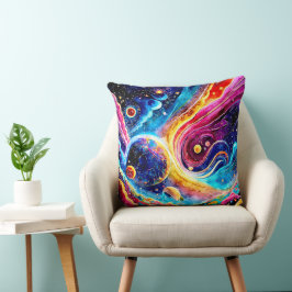 FARBIGER ELEGANTER PLANETEN IM FREIEN KISSEN