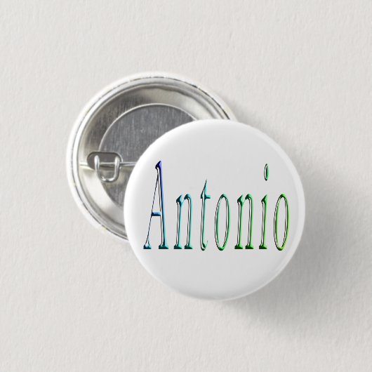 Farbiger entworfener Antonio-Name, Button (Vorne & Hinten)