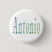 Farbiger entworfener Antonio-Name, Button (Vorderseite)