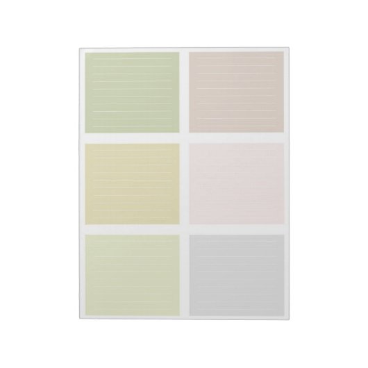 Farbiger, erdfarbener Farbblock Notizblock (Rotiert)