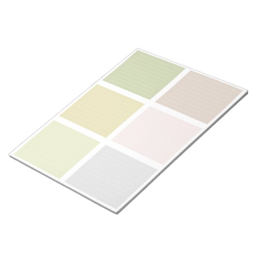 Farbiger, erdfarbener Farbblock Notizblock (angewinkelt)