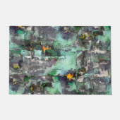 Farbiger Fake-Stein dominiert minzgrün bis grau Fußmatte (Vorderseite)