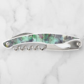 Farbiger Fake-Stein dominiert minzgrün bis grau Kellnermesser (Rückseite)