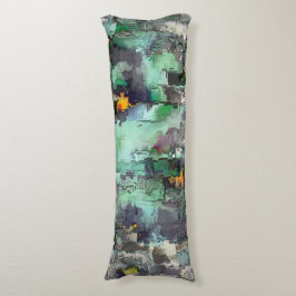 Farbiger Fake-Stein dominiert minzgrün bis grau Seitenschläferkissen