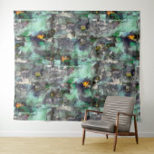 Farbiger Fake-Stein dominiert minzgrün bis grau Wandteppich (Beispiel (Horizontal))