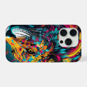 Farbiger Fantasietiger iPhone Hülle (Rückseite (Horizontal))