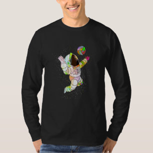 Farbiger Farb-Spritzer-Weltraum-Astronaut-Galaxie- T-Shirt