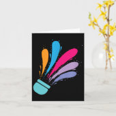 Farbiger Federball Badminton Karte (Gelbe Blume)