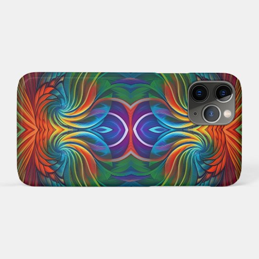 Farbiger Federwirbel Case-Mate iPhone Hülle (Rückseite (Horizontal))