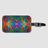 Farbiger Federwirbel Gepäckanhänger (Vorderseite (Horizontal))