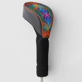 Farbiger Federwirbel Golf Headcover (angewinkelt)