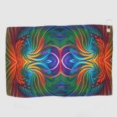 Farbiger Federwirbel Golfhandtuch (Horizontal)