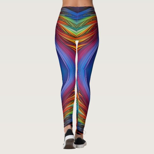Farbiger Federwirbel Leggings (Rückseite)