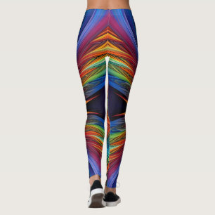 Farbiger Federwirbel Leggings