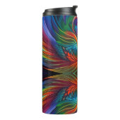 Farbiger Federwirbel Thermosbecher (Nach links gedreht)