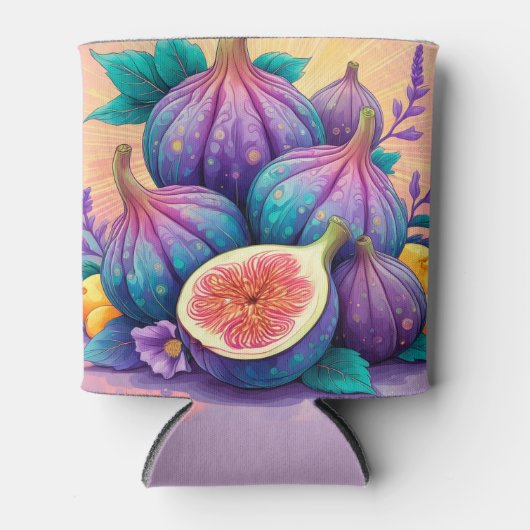 Farbiger Feigenbaum Dosenkühler (Vorderseite)