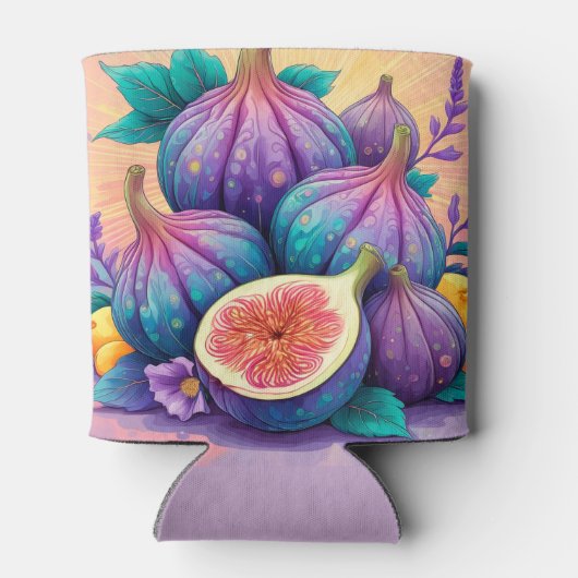 Farbiger Feigenbaum Dosenkühler (Rückseite)