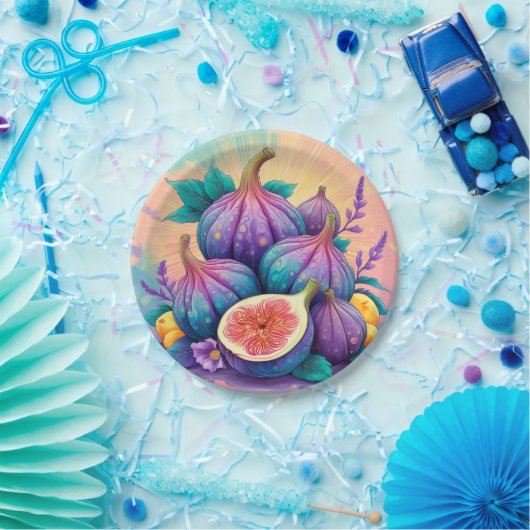 Farbiger Feigenbaum Pappteller (Party)