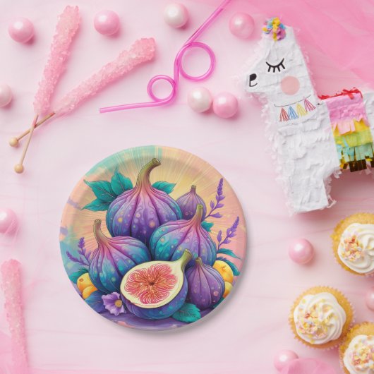 Farbiger Feigenbaum Pappteller (Party)