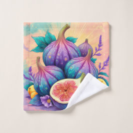 Farbiger Feigenbaum Waschlappen