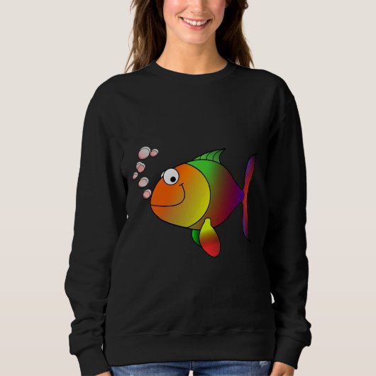 Farbiger Fisch 101 Sweatshirt (Vorderseite)