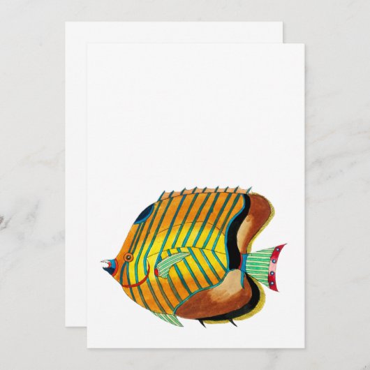 Farbiger Fisch Danke Karte (Vorne/Hinten)