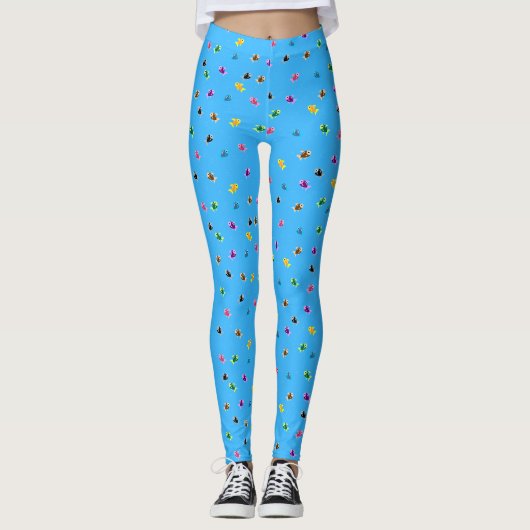 farbiger Fisch Leggings (Vorderseite)