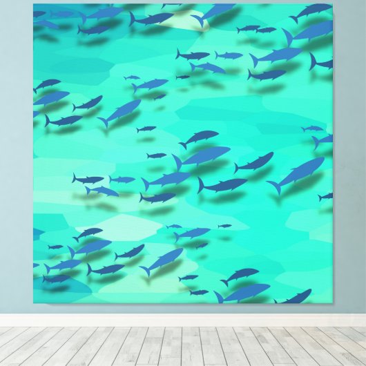 Farbiger Fisch Leinwanddruck (Insitu (Holzboden))