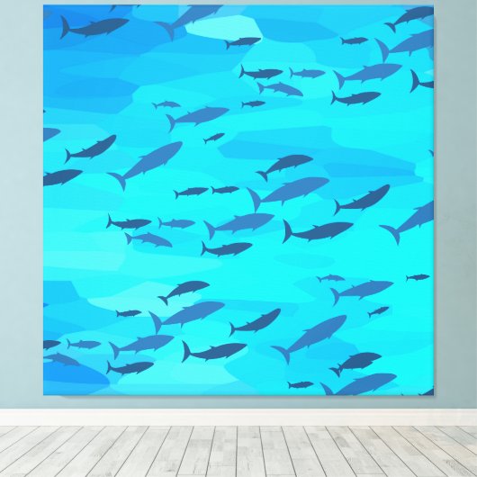 Farbiger Fisch Leinwanddruck (Insitu (Holzboden))