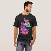 Farbiger Fisch mit Wasserlilie T-Shirt (Vorne ganz)