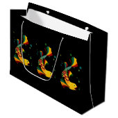 farbiger Fisch "n blubbles Große Geschenktüte (Vorderseite Schrägansicht)