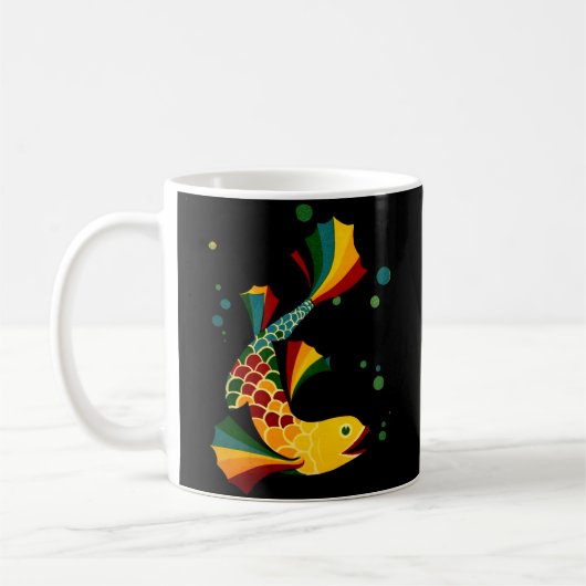 farbiger Fisch "n blubbles Kaffeetasse (Links)