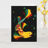 farbiger Fisch "n blubbles Karte (Gelbe Blume)