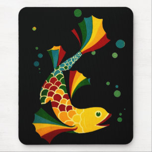 farbiger Fisch "n blubbles Mousepad