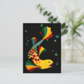 farbiger Fisch "n blubbles Postkarte (Stehend Vorderseite)